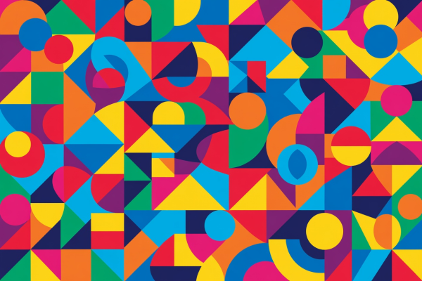 Abstract colorful geometric vector shapes